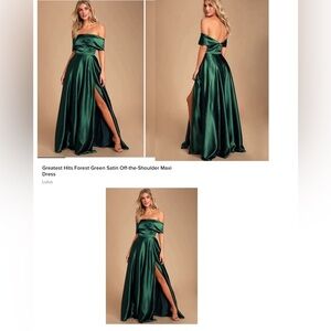 lulus dress greatest hits forest green